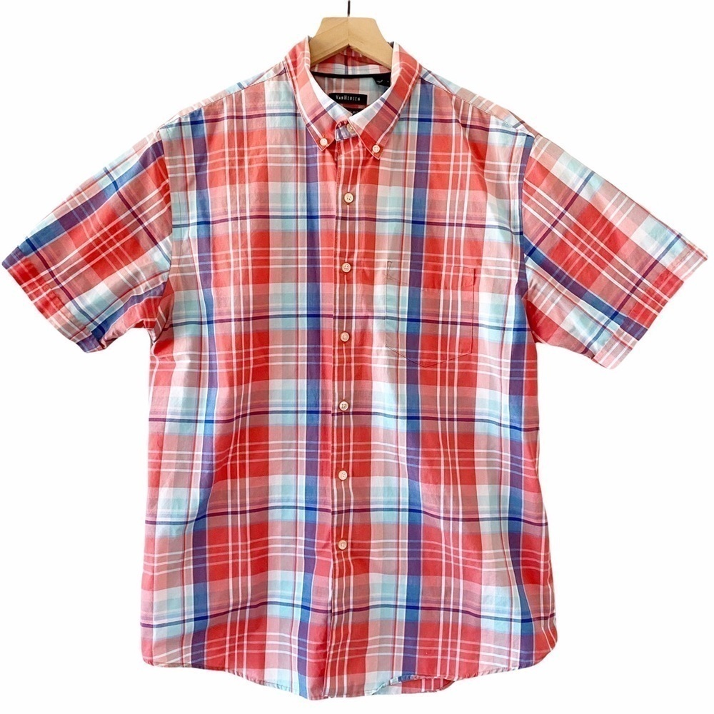 VAN HEUSEN Men’s Plaid Classic Fit Dress Shirt